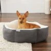 Frisco Sherpa Hexagon Bolster Cat & Dog Bed -Hot Sale Pet Supplies 144813 MAIN. AC SS1800 V1566936169