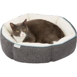 Frisco Sherpa Hexagon Bolster Cat & Dog Bed -Hot Sale Pet Supplies 144813 PT5. AC SS1800 V1578443391