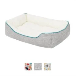 Frisco Sherpa Rectangular Bolster Cat & Dog Bed -Hot Sale Pet Supplies 144851 PT2. AC SS1800 V1566404560