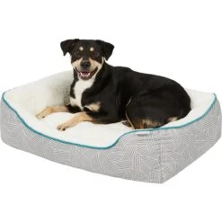 Frisco Sherpa Rectangular Bolster Cat & Dog Bed -Hot Sale Pet Supplies 144851 PT4. AC SS1800 V1578442937