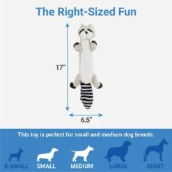 Frisco Raccoon Skinny Plush Squeaky Dog Toy -Hot Sale Pet Supplies 147045 PT2. AC SS1800 V1539205484