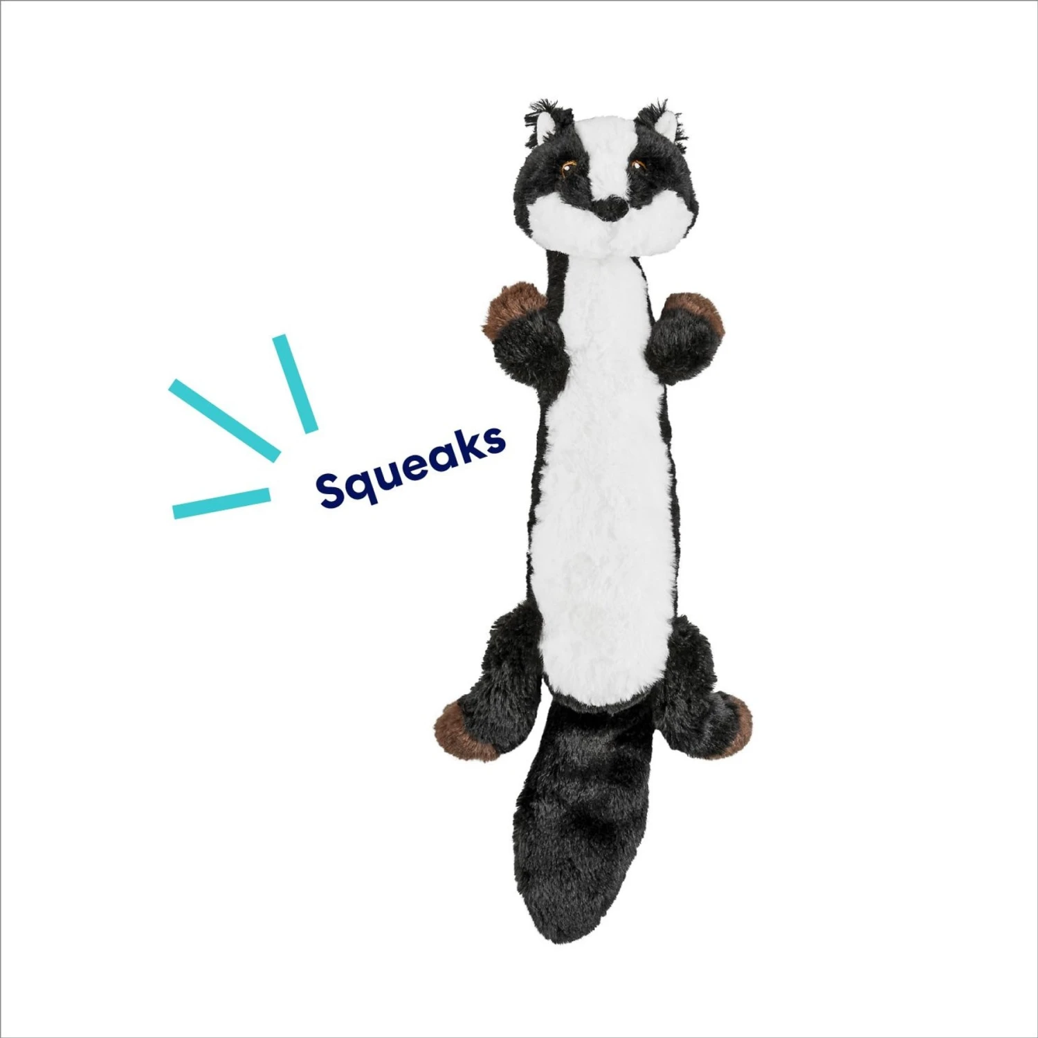 Frisco Skunk Skinny Plush Squeaky Dog Toy 5 Frisco Skunk Skinny Plush Squeaky Dog Toy - Image 3