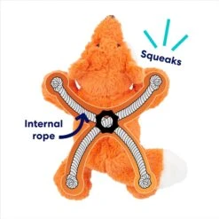 Frisco Fox Plush With Inside Rope Squeaky Dog Toy -Hot Sale Pet Supplies 147065 PT2. AC SS1800 V1692019954