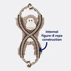 Frisco Monkey Plush With Rope Squeaky Dog Toy -Hot Sale Pet Supplies 147067 PT2. AC SS1800 V1678723896