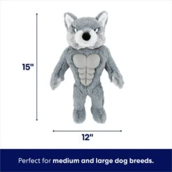 Frisco Wolf Muscle Plush Squeaky Dog Toy -Hot Sale Pet Supplies 147082 PT1. AC SS1800 V1691776635