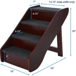 Frisco Deluxe Foldable Wooden Carpeted Cat & Dog Stairs -Hot Sale Pet Supplies 156781 PT3. AC SS1800 V1569621868
