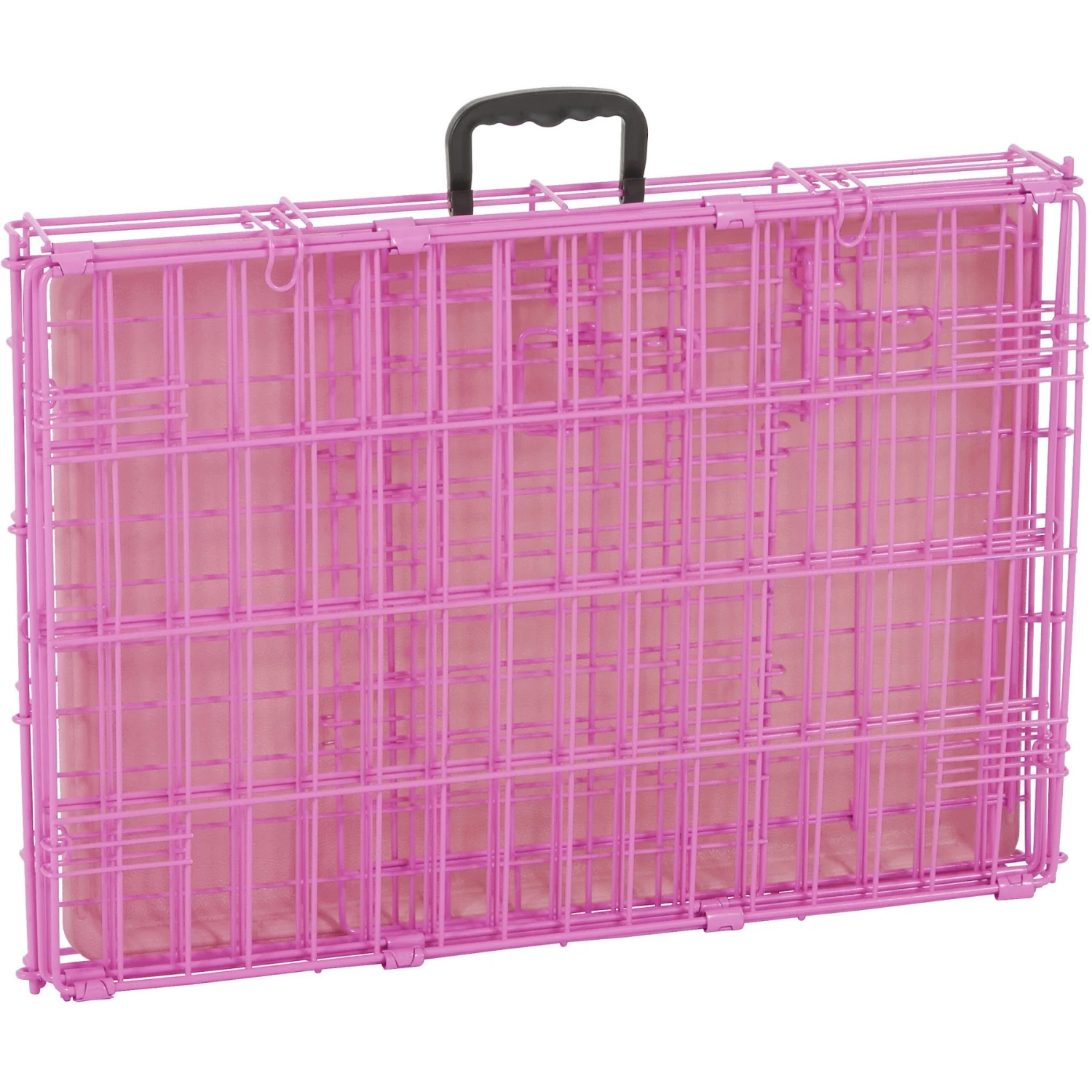 Frisco Fold & Carry Single Door Collapsible Wire Dog Crate, Pink 8 Frisco Fold & Carry Single Door Collapsible Wire Dog Crate, Pink - Image 6