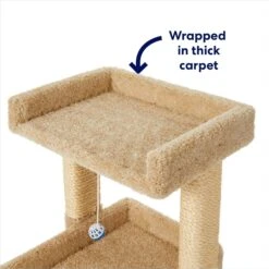 Frisco 32-in Real Carpet Wooden Cat Tree With Toy -Hot Sale Pet Supplies 208920 PT2. AC SS1800 V1667228691