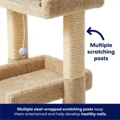 Frisco 32-in Real Carpet Wooden Cat Tree With Toy -Hot Sale Pet Supplies 208920 PT3. AC SS1800 V1667228600