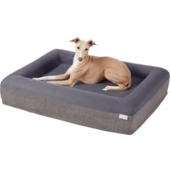 Frisco Orthopedic Rectangular Bolster Cat & Dog Bed W/Removable Cover -Hot Sale Pet Supplies 210226 PT2. AC SS1800 V1590067655