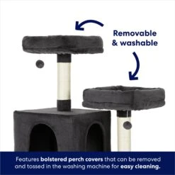 Frisco 64-in Cat Tree With Hammock, Condo, 2 Top Perches With Bed -Hot Sale Pet Supplies 214387 PT3. AC SS1800 V1667227576