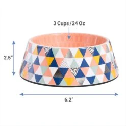Frisco Colorful Geometric Melamine Bowl -Hot Sale Pet Supplies 216054 PT1. AC SS1800 V1600374499