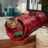 Frisco Holiday Buffalo Plaid Foldable Play Tunnel Cat Toy With Catnip -Hot Sale Pet Supplies 228549 MAIN. AC SS1800 V1632776567