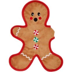 Frisco Holiday Gingerbread Man Flat Plush Squeaky Dog Toy -Hot Sale Pet Supplies 233241 PT3. AC SS1800 V1600872370