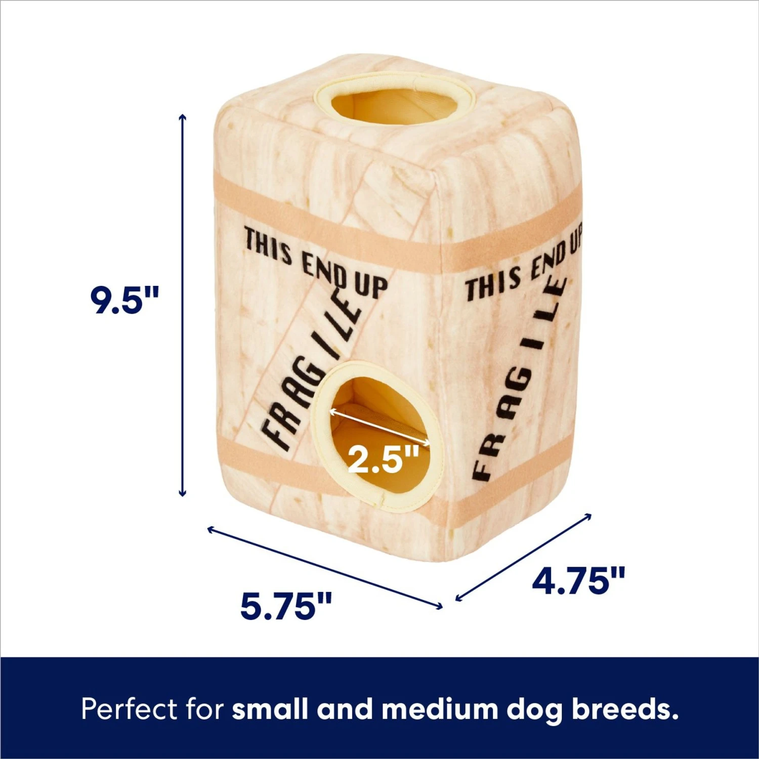 Frisco Holiday Fragile Box Hide & Seek Puzzle Plush Squeaky Dog Toy 4 Frisco Holiday Fragile Box Hide & Seek Puzzle Plush Squeaky Dog Toy - Image 2