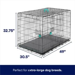 Frisco Heavy Duty Enhanced Lock Double Door Fold & Carry Wire Dog Crate & Mat Kit -Hot Sale Pet Supplies 233736 PT1. AC SS1800 V1667228242