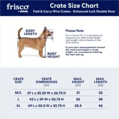 Frisco Heavy Duty Enhanced Lock Double Door Fold & Carry Wire Dog Crate & Mat Kit -Hot Sale Pet Supplies 233736 PT2. AC SS1800 V1667228087