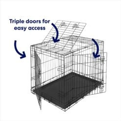 Frisco Heavy Duty All-in-1 Multi-Stage 3 Door Collapsible Wire Dog Crate -Hot Sale Pet Supplies 247915 PT5. AC SS1800 V1611872190