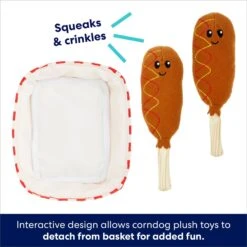 Frisco Corndog Interactive Plush Squeaky Dog Toy -Hot Sale Pet Supplies 252746 PT2. AC SS1800 V1695760990
