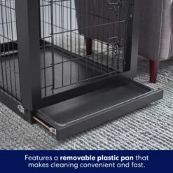 Frisco Double Door Furniture Style Dog Crate, Black -Hot Sale Pet Supplies 253026 PT4. AC SS1800 V1615840503