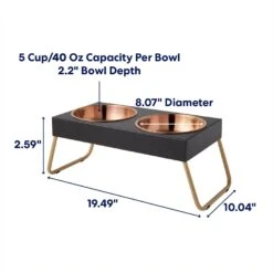 Frisco Copper Stainless Steel Elevated Foldable Double Dog & Cat Bowls 11 Frisco Copper Stainless Steel Elevated Foldable Double Dog & Cat Bowls -Hot Sale Pet Supplies 253060 PT1. AC SS1800 V1685731990