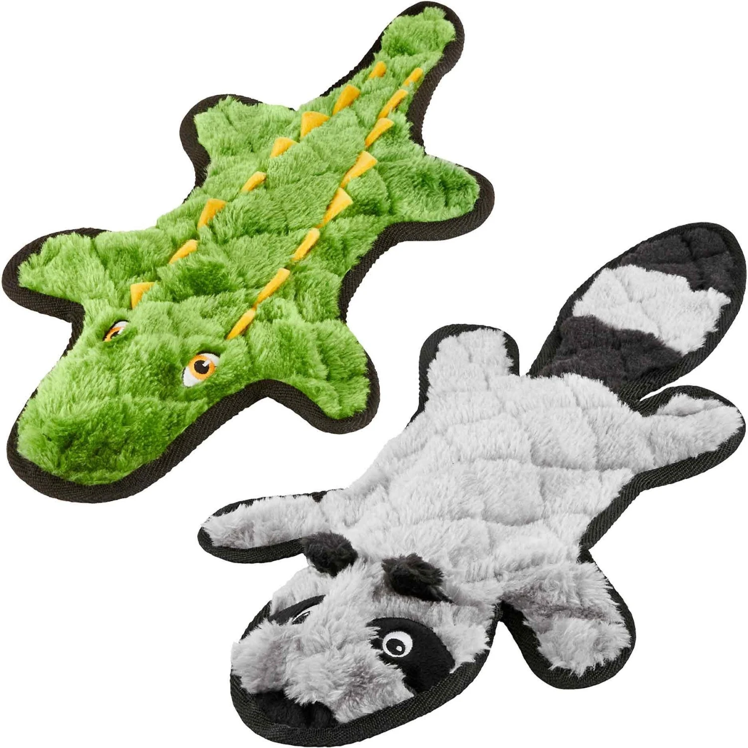 Frisco Alligator Stuffing-Free Flat Plush Squeaky Dog Toy & Frisco Raccoon Stuffing-Free Flat Plush Squeaky Dog Toy 3 Frisco Alligator Stuffing-Free Flat Plush Squeaky Dog Toy & Frisco Raccoon Stuffing-Free Flat Plush Squeaky Dog Toy