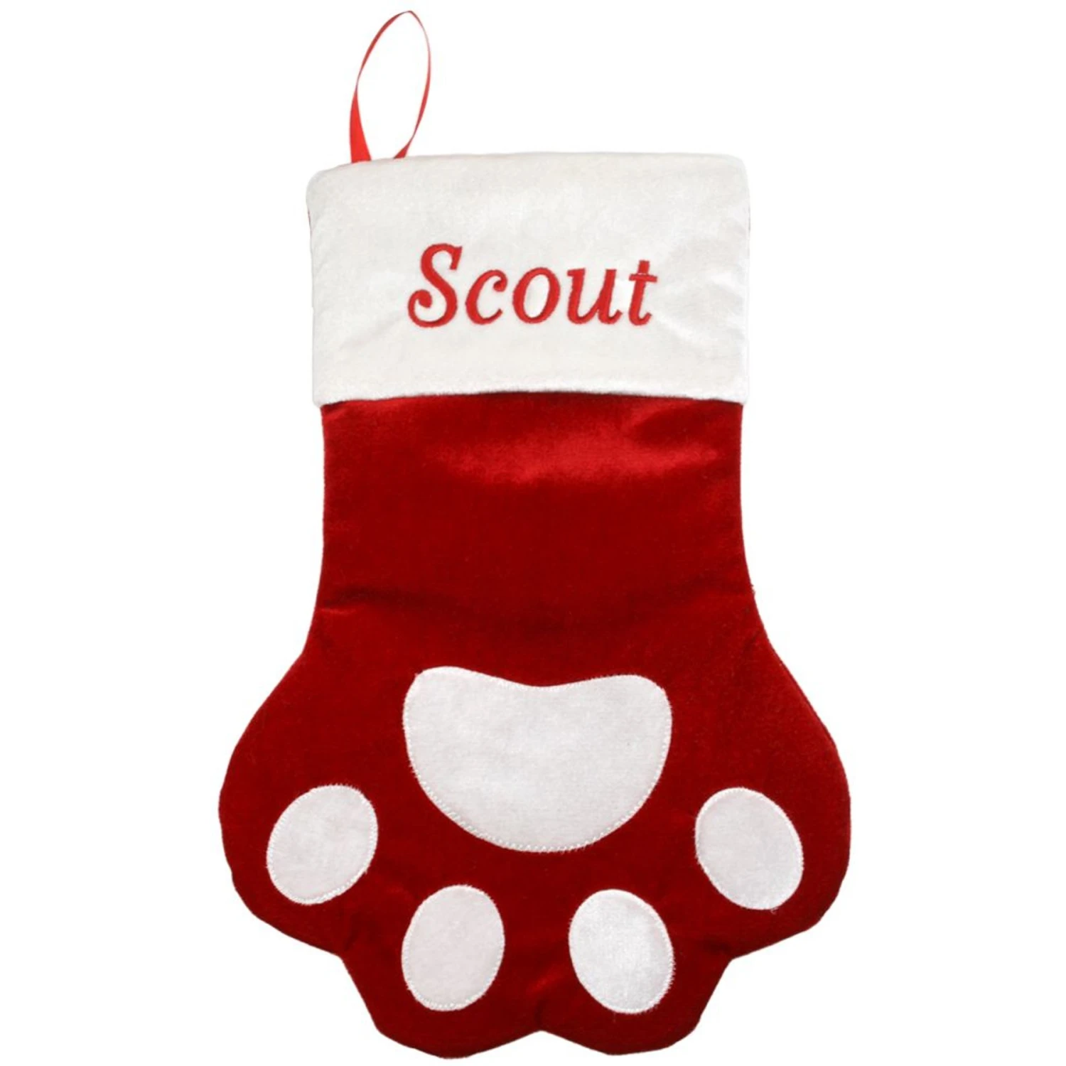 Frisco Sherpa Plaid Paw Holiday Personalized Dog & Cat Stocking 3 Frisco Sherpa Plaid Paw Holiday Personalized Dog & Cat Stocking