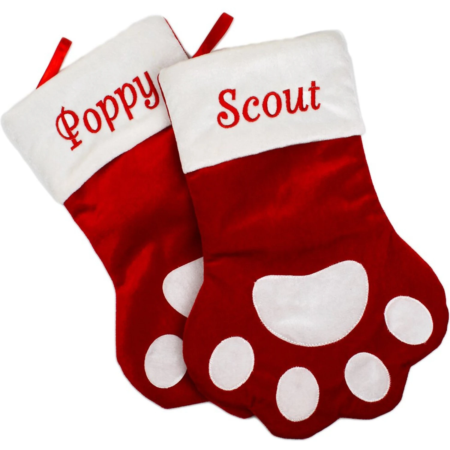 Frisco Sherpa Plaid Paw Holiday Personalized Dog & Cat Stocking 6 Frisco Sherpa Plaid Paw Holiday Personalized Dog & Cat Stocking - Image 4