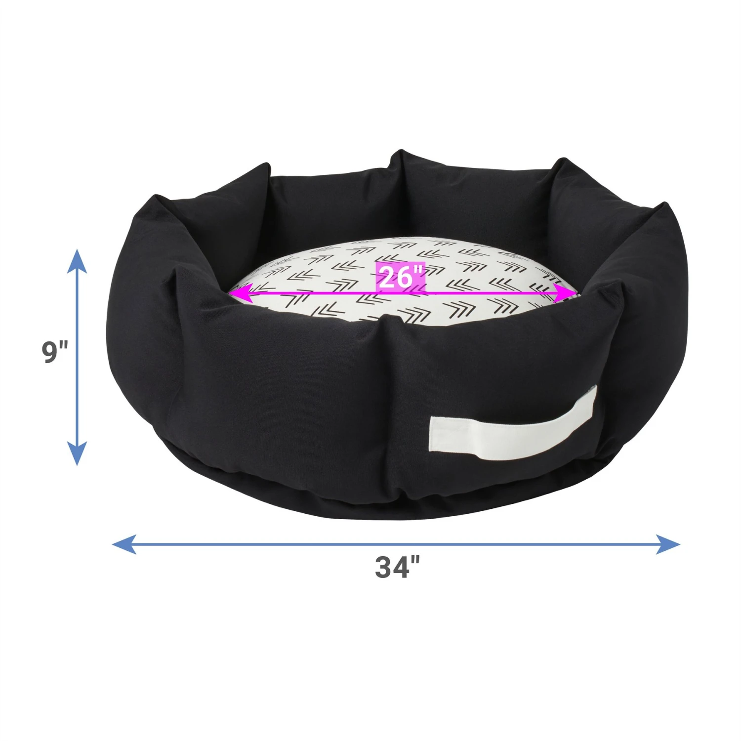 Frisco Indoor/Outdoor Deep Dish Cuddler Bolster Cat & Dog Bed 4 Frisco Indoor/Outdoor Deep Dish Cuddler Bolster Cat & Dog Bed - Image 2
