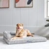 Frisco Faux Linen Corner Personalized Bolster Dog Bed W/Removable Cover, Harbour Blue, XL -Hot Sale Pet Supplies 262161 MAIN. AC SS1800 V1615828300