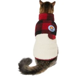 Frisco Mediumweight Red Plaid Insulated Dog & Cat Sherpa Coat -Hot Sale Pet Supplies 268320 PT2. AC SS1800 V1628773353