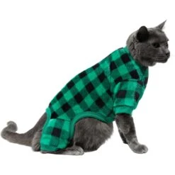 Frisco Dog & Cat Cozy Plush Fleece PJs, Green Plaid -Hot Sale Pet Supplies 268517 PT3. AC SS1800 V1637718134