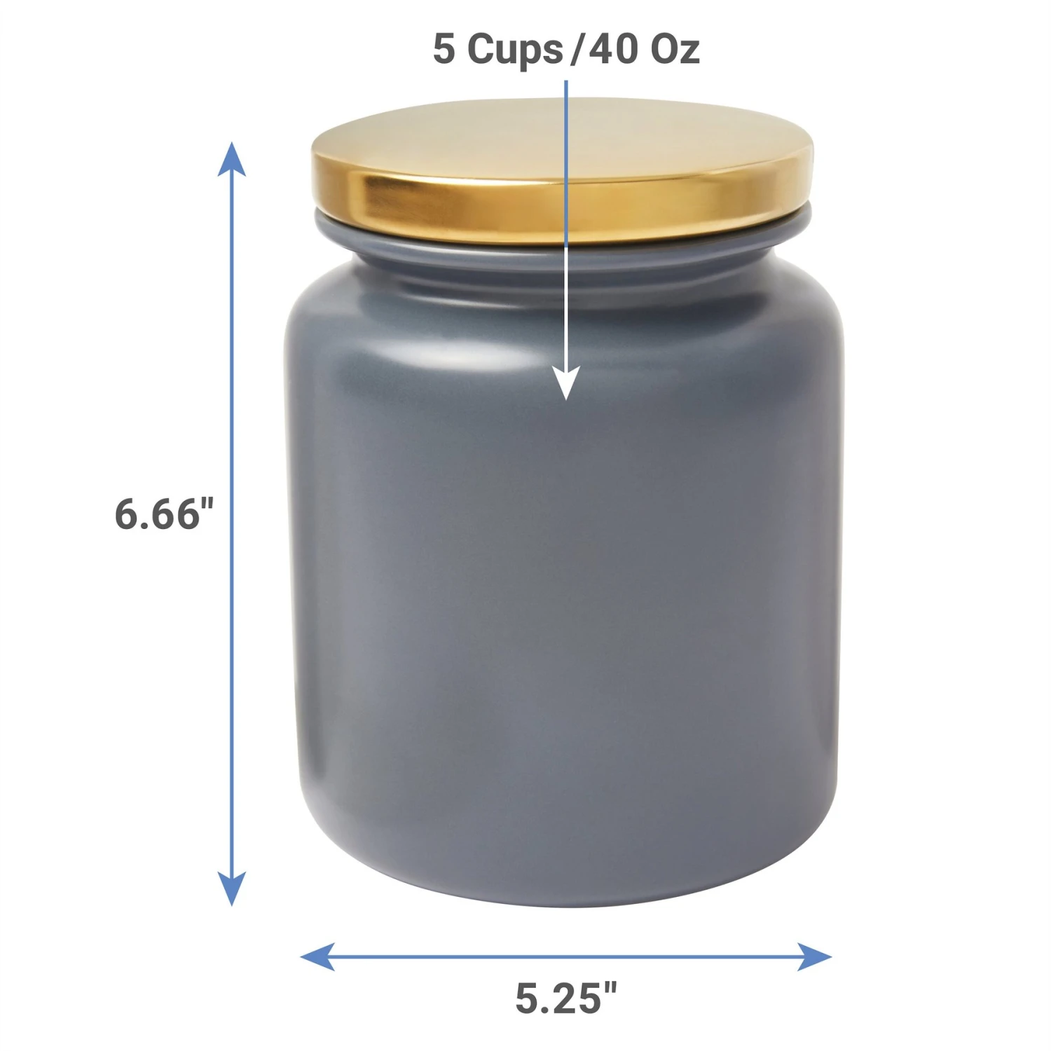 Frisco Modern Gold Rim Ceramic Treat Jar 4 Frisco Modern Gold Rim Ceramic Treat Jar - Image 2