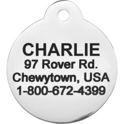 Frisco Chewy Stainless Steel Personalized Dog & Cat ID Tag With Enamel Infill, Round -Hot Sale Pet Supplies 281947 PT4. AC SS1800 V1622726244