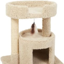 Frisco 27-in Real Carpet Cat Tree With Condo And Oval Perch -Hot Sale Pet Supplies 282747 PT3. AC SS1800 V1621949602