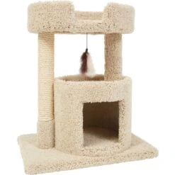 Frisco 27-in Real Carpet Cat Tree With Condo And Oval Perch -Hot Sale Pet Supplies 282747 PT4. AC SS1800 V1621948719