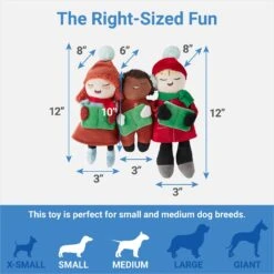 Frisco Holiday Carolers Plush Squeaky Dog Toy, 3 Count -Hot Sale Pet Supplies 287169 PT1. AC SS1800 V1637704664