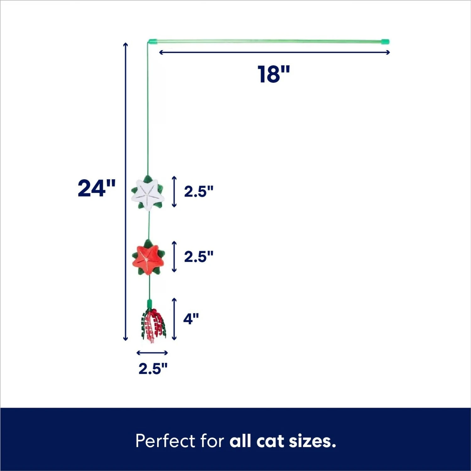 Frisco Winter Flowers Teaser Cat Toy With Catnip 4 Frisco Winter Flowers Teaser Cat Toy With Catnip - Image 2