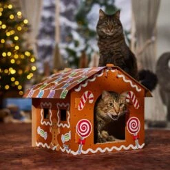 Frisco Holiday Gingerbread House Cardboard Cat House Cat Toy -Hot Sale Pet Supplies 287289 PT4. AC SS1800 V1694813217