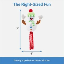 Frisco Naughty Or Nice Snowman Reversible Plush Cat Toy With Catnip -Hot Sale Pet Supplies 287387 PT2. AC SS1800 V1637704002