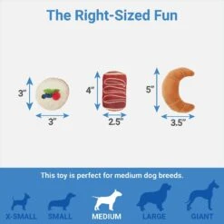 Frisco Brunch Pastry Plate Plush Squeaky Dog Toy -Hot Sale Pet Supplies 297262 PT2. AC SS1800 V1643916710