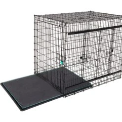 Frisco Heavy Duty Enhanced Lock Sliding Double Door Fold & Carry Wire Dog Crate & Mat Kit, 54 Inch -Hot Sale Pet Supplies 297463 PT4. AC SS1800 V1633115460