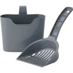 Frisco Plastic Litter Scooper With Caddy & IRIS USA Open Top Litter Box With Scatter Shield -Hot Sale Pet Supplies 298166 PT2. AC SS1800 V1623196049