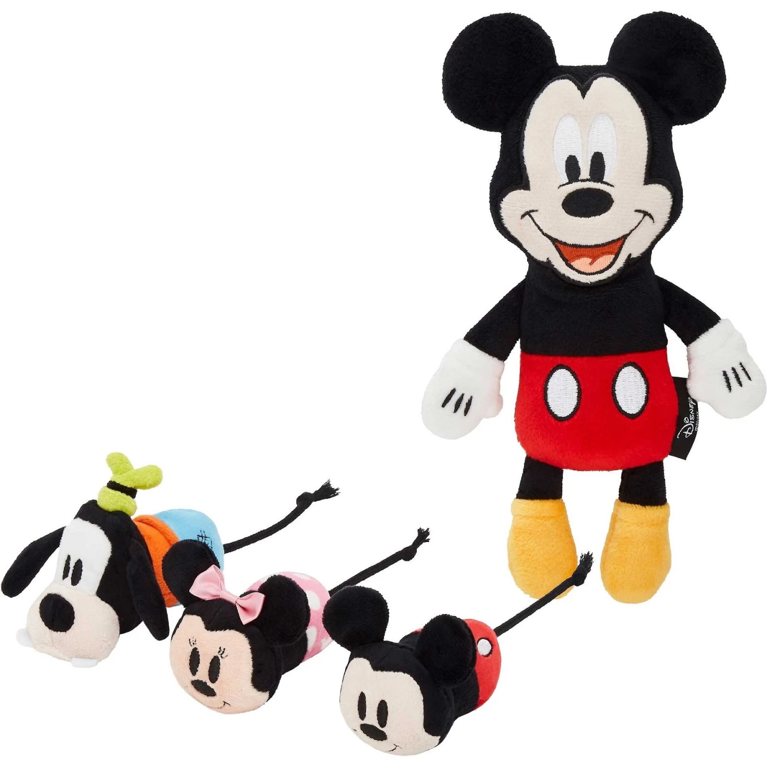 Disney Mickey & Friends Plush Mice Cat Toy With Catnip, 3 Count & Disney Mickey Mouse Plush Kicker Cat Toy With Catnip 3 Disney Mickey & Friends Plush Mice Cat Toy With Catnip, 3 Count & Disney Mickey Mouse Plush Kicker Cat Toy With Catnip