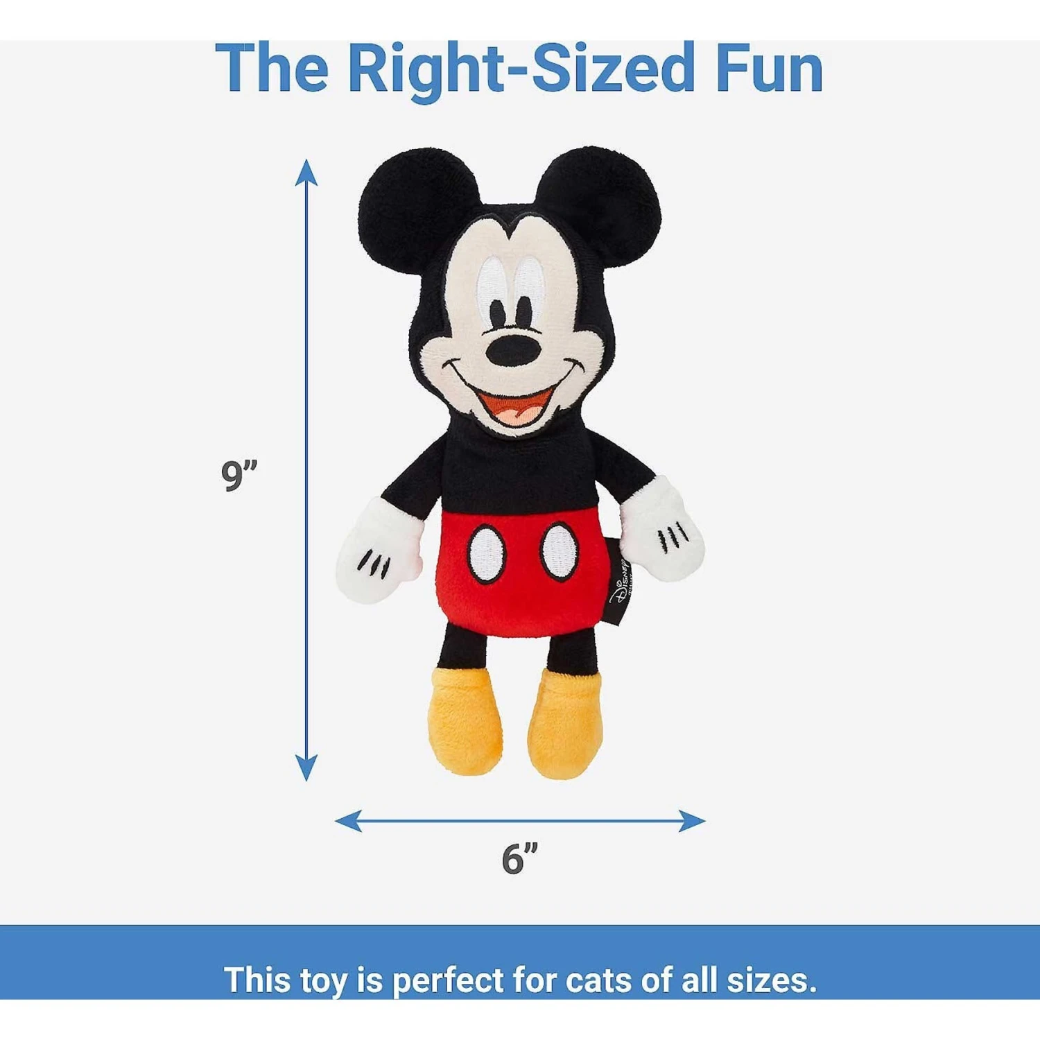 Disney Mickey & Friends Plush Mice Cat Toy With Catnip, 3 Count & Disney Mickey Mouse Plush Kicker Cat Toy With Catnip 8 Disney Mickey & Friends Plush Mice Cat Toy With Catnip, 3 Count & Disney Mickey Mouse Plush Kicker Cat Toy With Catnip - Image 6