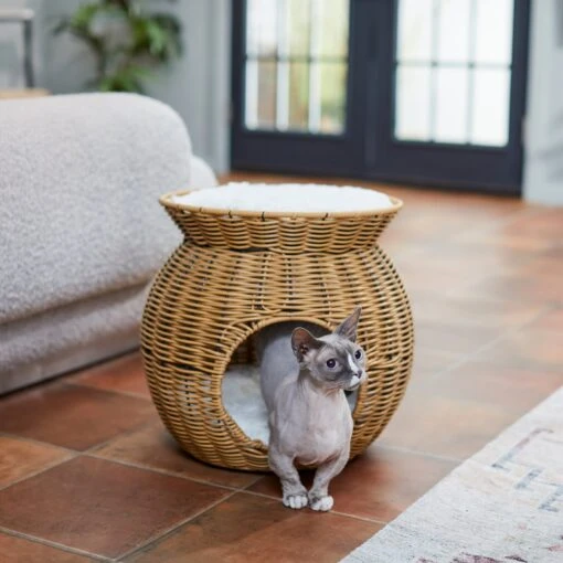 Frisco Round Wicker Cat Condo With Top Perch -Hot Sale Pet Supplies 316646 MAIN. AC SS1800 V1633727580