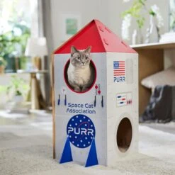 Frisco Spaceship Cardboard Cat House, 2-Story -Hot Sale Pet Supplies 317721 PT4. AC SS1800 V1688677264