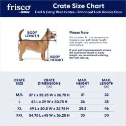 Frisco XX-Large Heavy Duty Enhanced Lock Double Door Wire Dog Crate, Fold & Carry Wire Dog Crate & Mat Kit, 54" -Hot Sale Pet Supplies 318116 PT2. AC SS1800 V1634322381