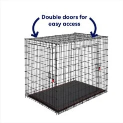 Frisco XX-Large Heavy Duty Enhanced Lock Double Door Wire Dog Crate, Fold & Carry Wire Dog Crate & Mat Kit, 54" -Hot Sale Pet Supplies 318116 PT3. AC SS1800 V1634154738