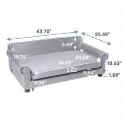 Frisco Sofa Pet Bed With Removable Cover & Frisco Eyelash Cat & Dog Blanket -Hot Sale Pet Supplies 319504 PT2. AC SS1800 V1630626372